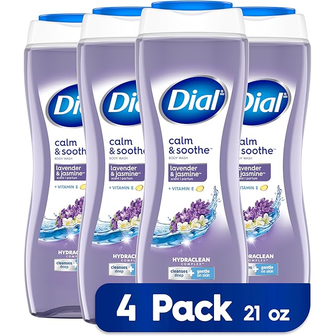 دايل اطلب اللافندر والياسمين، 4 أعداد: غسول للجسم، لافندر وياسمين، 21 أونصة (عبوة من 4) - Image 1